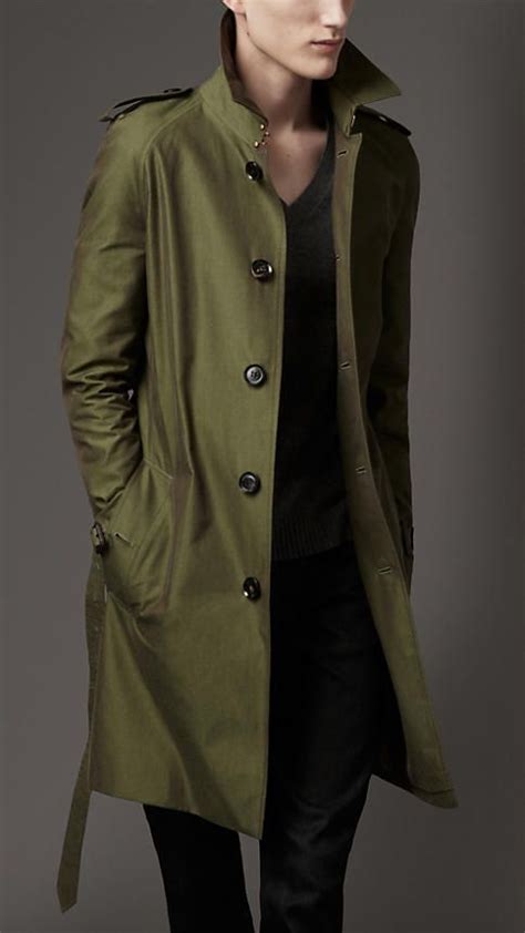 burberry olive men cappotto|Trench Coats for Men .